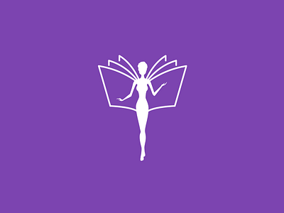 Book Fairy book fairy fly logo magic mystical woman