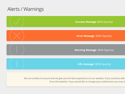 Alerts alert bootstrap error flat guide info popover popup style success ui warning