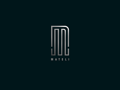 Mateli2 black display logo logotype silver typography