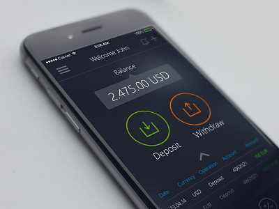 Myaccount app banking dashboard finance ios iphone mobile money ui