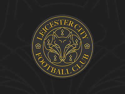 Leicester City Logo Championship Edition animal crest dark football leicester line logo redesign soccer sports team