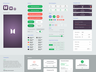 Ui Styleguide app banking branding dashboard finance ios iphone kit sketch styleguide ui zeplin