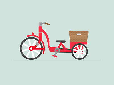 B-Cycle ai edit editorial illustration kids magazine red sketch theme