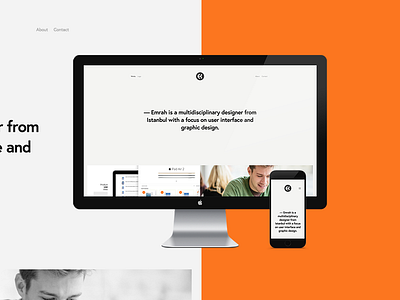 emrahkara.info branding logo mobil personal portfolio responsive template ui website