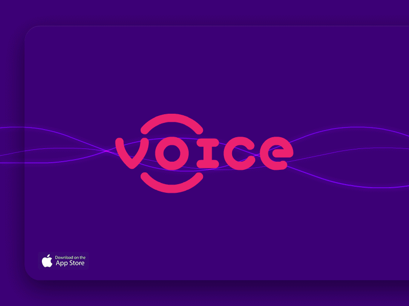 Voice App Logo Animation aftereffects animation appstore dark gif icon ios logo motion type