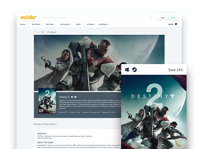 Voidu Redesign-Product Detail bootstrap buy ecommerce gaming landing mobile pc responsive sketch ui