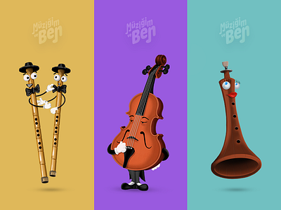 Music App for Kids app characters cute digitalart drawing funny illustration ipad kids music