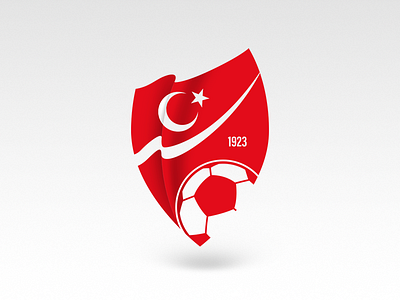 Turkish Football Federation Logo crest flag football logo modern rebranding red redesign simple soccer sports turkey