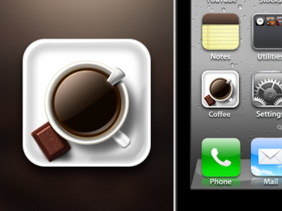 Coffee Icon apple brown chocolate coffee icon iphone