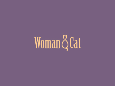 Woman and Cat cat logo minimal purple shopping solid woman