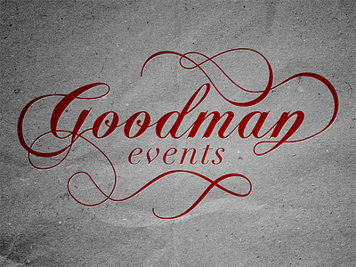 Goodman Events logo typography