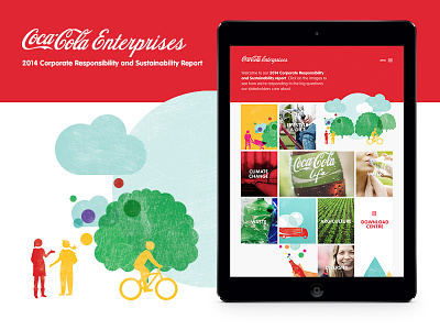 Coca Cola Enterprises cce coca cola illustration screenshot web