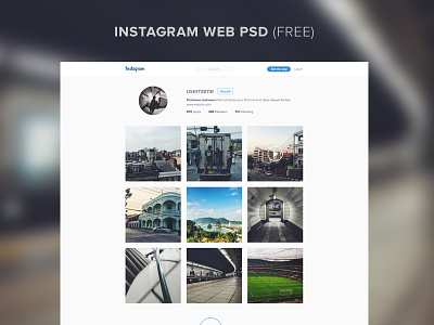 Instagram Web Free free instagram layout psd template ui web
