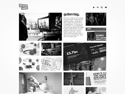 New Portfolio black and white grid portfolio responsive design web website