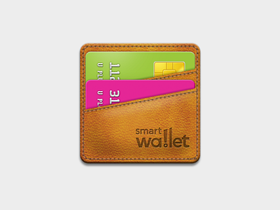 wallet icon icon illustration leather skeuomorph skeuomorphic wallet