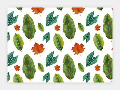 Leaves pattern fall illustration leaves pattern plant plant illustration watercolor watercolour