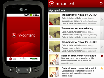 M-content content management interface mobile