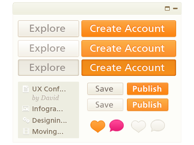UI Elements buttons community icons small icons ui elements