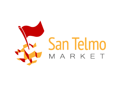 San Telmo city flag logo street market