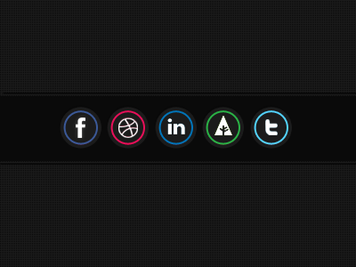 Social Media icons (Dark) dribbble facebook forrst icons social media social media icons