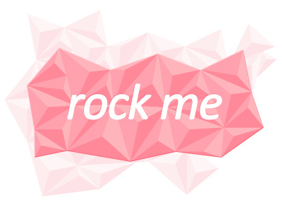 Rock button 3d bass relief button pink rocks triangle triangles