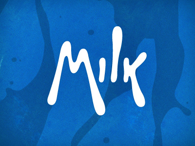 Milk lettering liquid milk type
