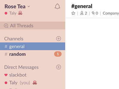 Rose tea slack theme colors pallette slack theme