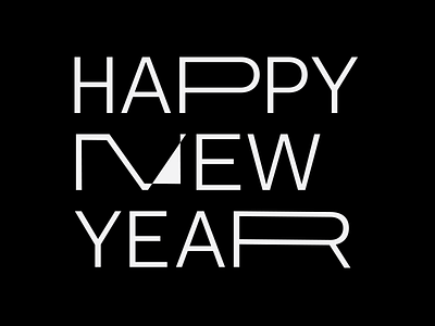 Happy New Year abstract design editorial minimal modern type type design typography