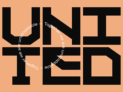 United— bold design editorial graphic minimal modern swiss type type design typography