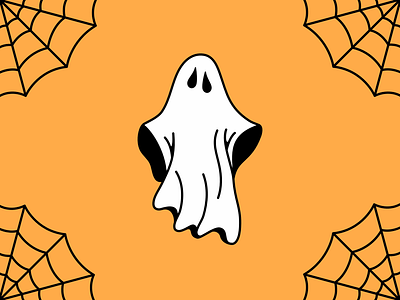 Ghostie mane 👻 affinity designer apple pencil cute drawlloween ghost halloween illustration illustrator ipad spiderweb