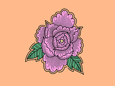Peony flower affinity designer flower illustration illustrator ipad lines peony tattoo