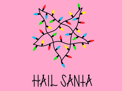 Hail Santa affinity designer christmas christmas lights christmas tree illustration illustrator ipad santa