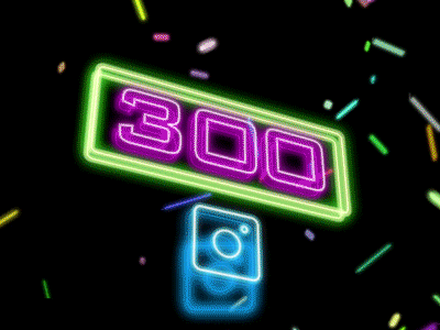 300 party 300 after effects: instagram neon