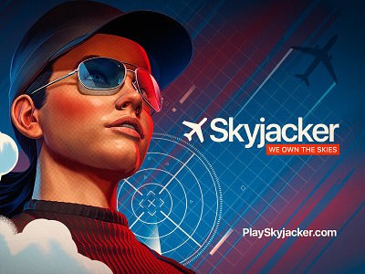 PlaySkyjacker.com airplanes android ar augmented reality flight tracking game illustration ios logo