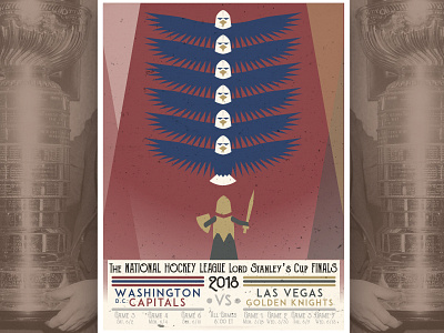Decades Gameday Posters: Stanley Cup Finals/ 30's 30s hockey nhl poster sports vegas washington