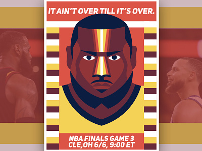 DGP: NBA Finals Game 3/ 70's 70s basketball cavaliers lebron james nba poster sports warriors