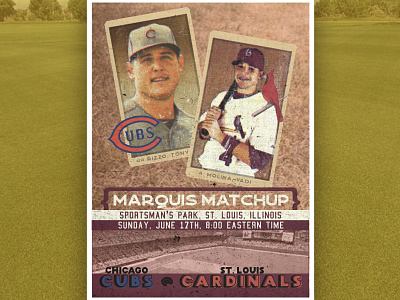 DGP: Sunday Night Baseball/ 20's 20s baseball cardinals cubs molina poster rizzo sports