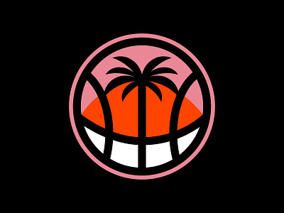 Miami Basketball on Redbubble & Cotton Bureau basketball heat logo miami nba ocean orange palm tree pink sports sunset