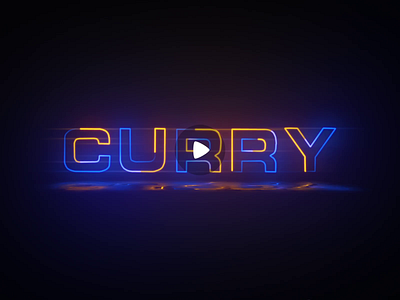 Curry Play _ Let's go 3d ae animation dubbing glow logo animation