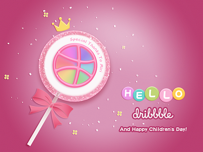 Hello Dribbble dribbble hello lollipop