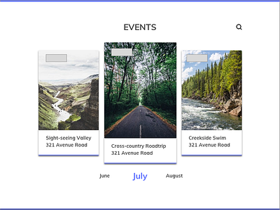 70 - Event Listing 100 daily ui 100 day ui challenge 100days daily 100 challenge daily ui daily ui challenge dailyui design event listing events listing months ui challenge