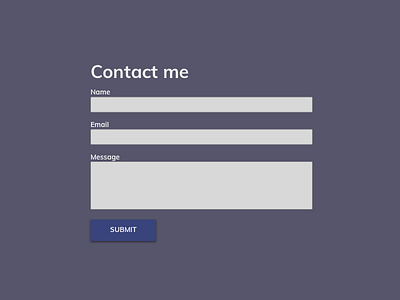 Day 82 - Form contact dailyui day 82 form