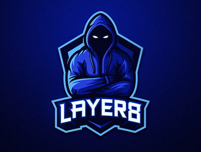 Layer8 anonymous dmitry krino esports logo esports logos eyes hood hooded hoodie mascot mascot logo shield