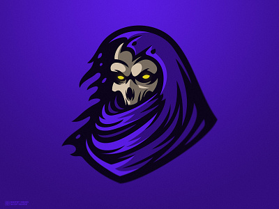 Ghost Reaper angry dmitry krino esports logo esports logos eye eyes ghost hood mascot mascot logo reaper skull