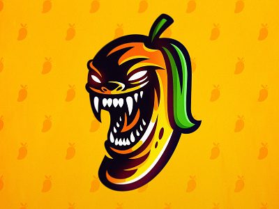 Mango Nemesis angry character esport logo esports logo fruit mango mascot mascot logo orange