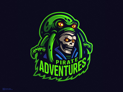 Pirate Adventures 2d art illustration mascot logo octopus pirate pirates of the caribbean sailor skeleton skull