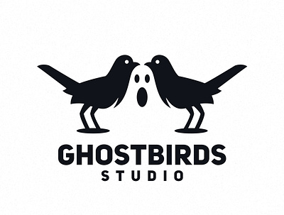 Ghostbirds 2d art bird bird logo birds dmitry krino ghost horror