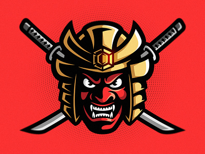 Dead Samurai cybersport demon dmitry krino eports logo japan katana mascot mascot character mascotlogo mask oni ronin samurai
