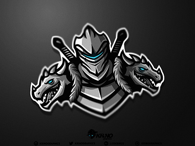 Fatalis Knight Warrior dmitry krino esport logo esports graphic design krinographics mascot