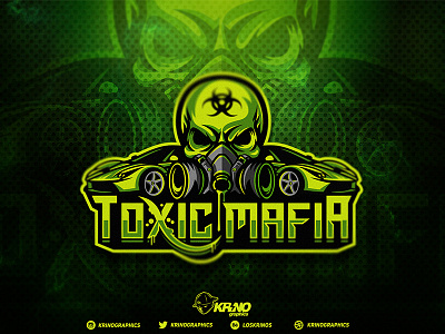 Toxic Mafia Mascot branding car esport graphic krinographics logo mascot skull toxic